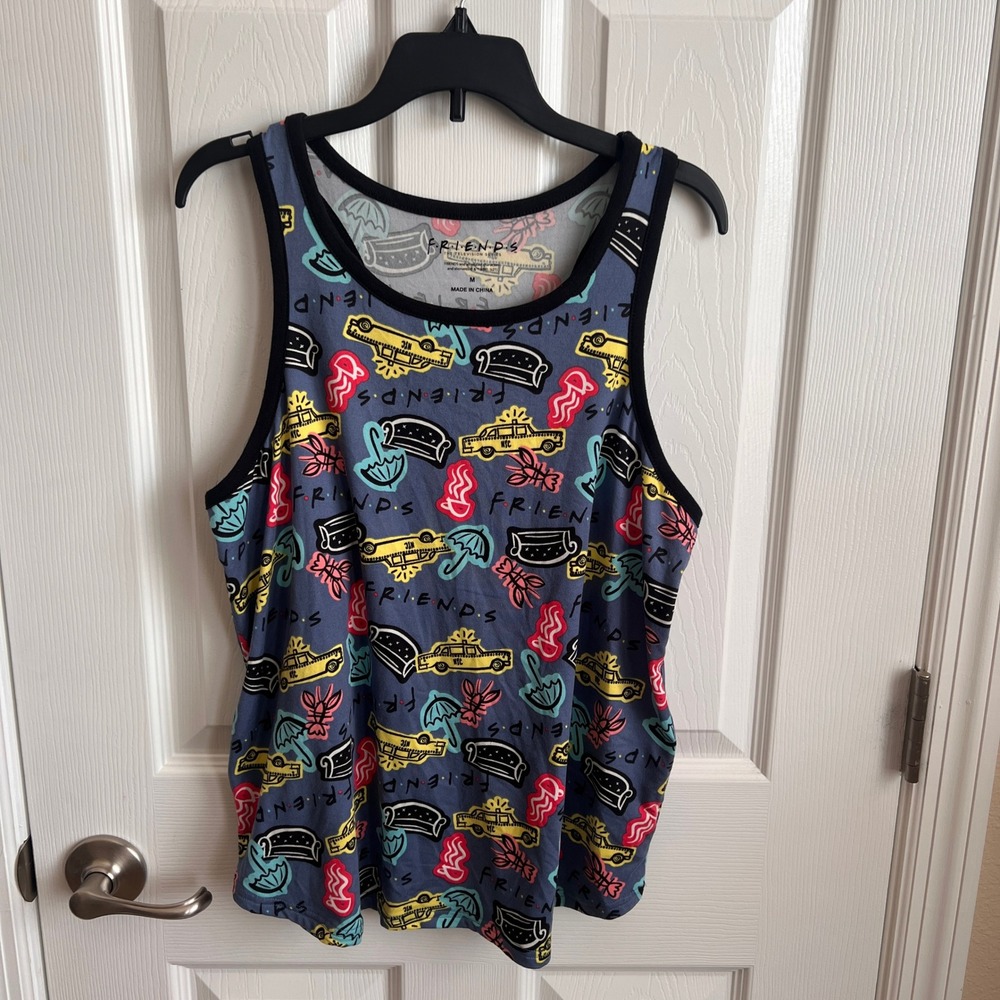 Friends‎ TV Show Tank Top Sleeveless Graphic Print Medium Sleepwear Cozy Retro